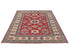 5x7 Red Kuba Afghan Hand Knotted Wool Area Rug